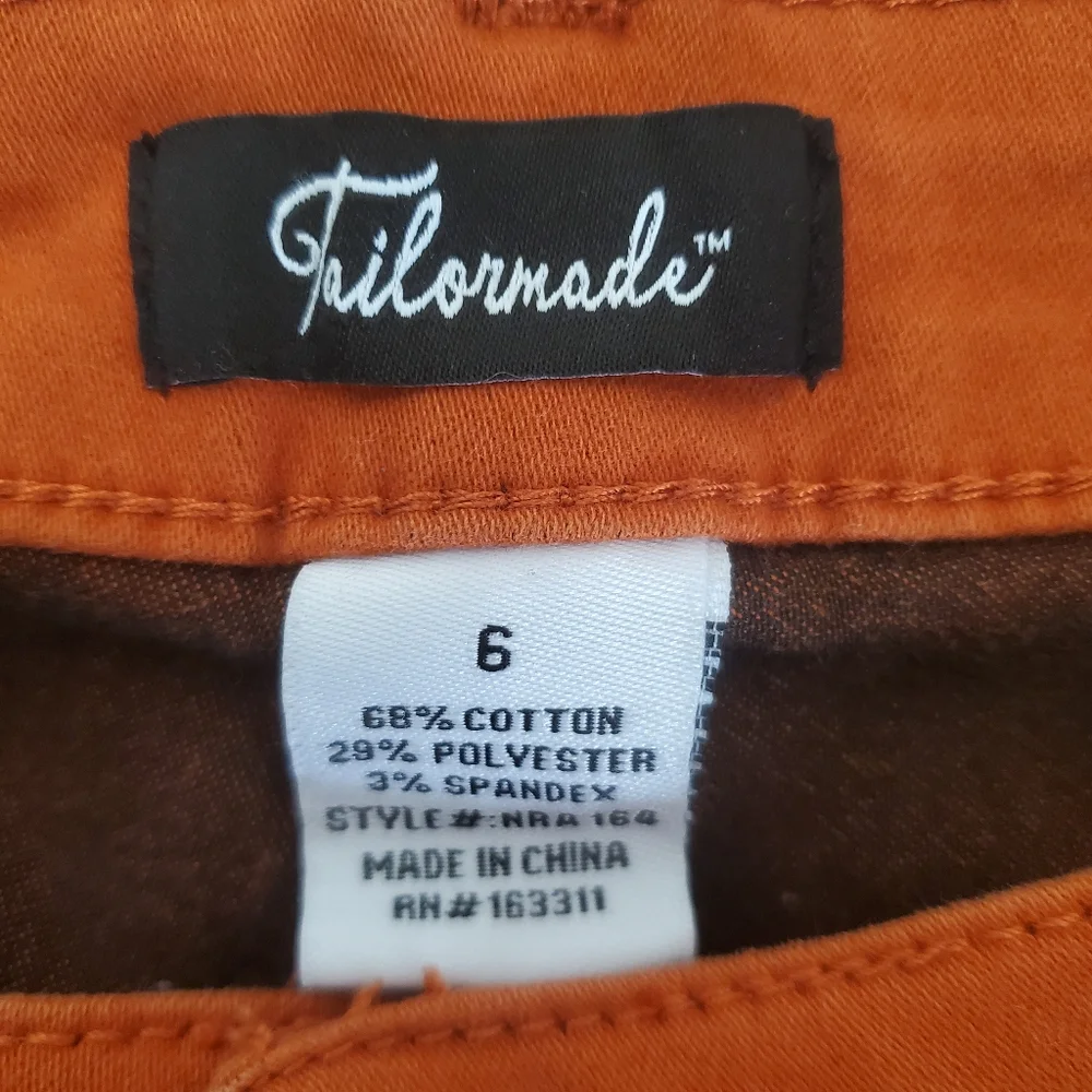 Tailormade Women's Orange Skinny Jeans Size 6 - Picture 9 of 10